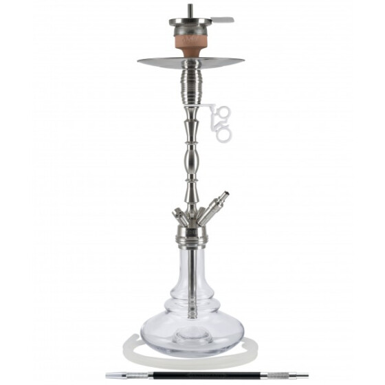 AMY DELUXE Shisha Hammer Steel SS08 Transparent RS Silber