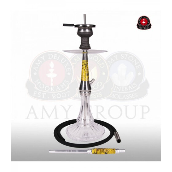 AMY DELUXE Shisha Galactic Steel S 1200 Transparent RS Gelb
