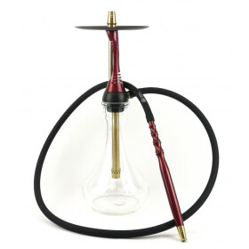 Alpha Hookah S Transparent RS Candy Red
