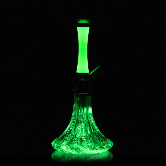 Aladin Shisha Epox 360  - Transparent Glow Grün RS Weiß - Glow Grün