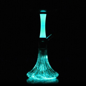 Aladin Shisha Epox 360  - Transparent Glow Blau RS Weiß - Glow Blau
