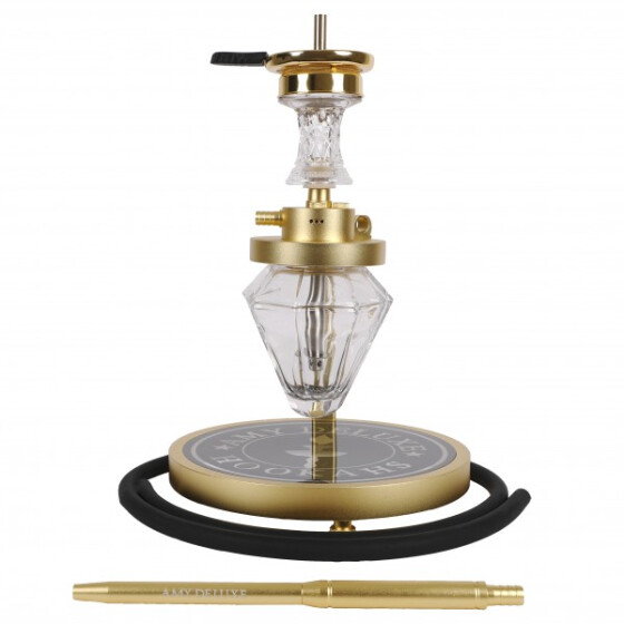 AMY DELUXE Shisha SUS Transparent RS Gold