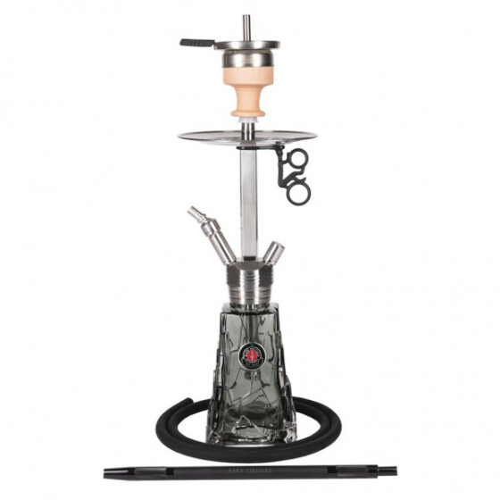 AMY DELUXE Shisha Mini Crystalica SS18.02 Transparent Schwarz RS Silber