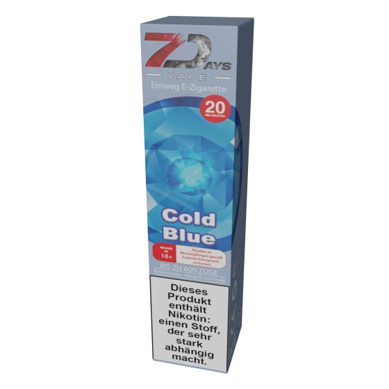 7Days Vape 600 - E-Shisha Einweg Cold Blue
