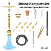 INVI Shisha Tesseract Edelstahl Hellblau RS Gold