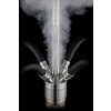 Steamulation Edelstahlshisha Ultimate Transparent Weiß RS Silber