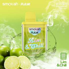 Smokah x Flask Pocket - E-Shisha - Einweg - Lim & Chill